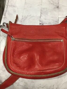 vintage roots red crossbody bag - as is